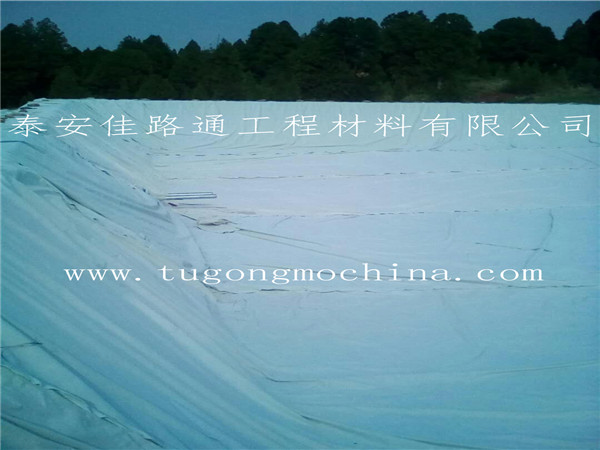湖南人工湖采用佳路通PE复合土工膜铺设