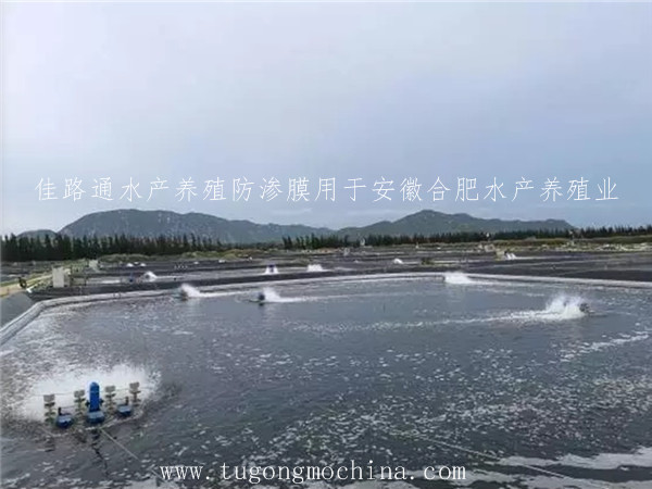 佳路通水产养殖防渗膜用于安徽合肥水产养殖业