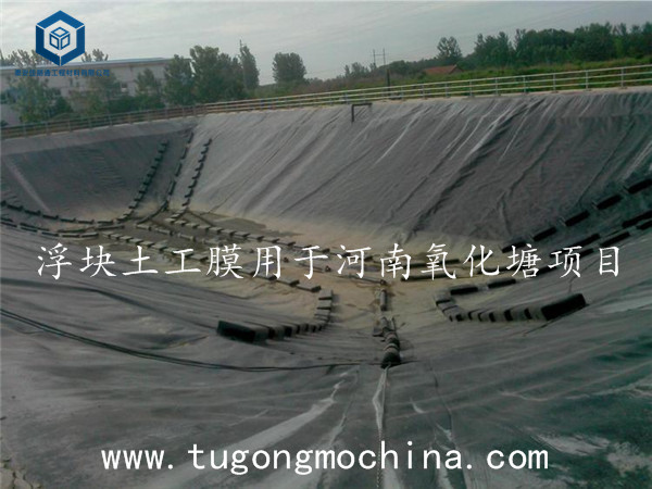 浮块土工膜用于西藏氧化塘项目 浮块土工膜用于河南氧化塘项目