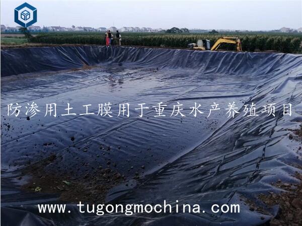 防渗用土工膜用于重庆水产养殖项目 防渗用土工膜用于重庆水产养殖项目
