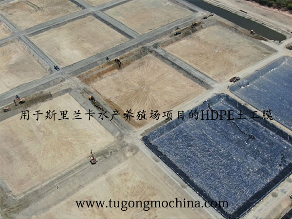 用于斯里兰卡水产养殖场项目的HDPE土工膜 用于斯里兰卡水产养殖场项目的土工膜