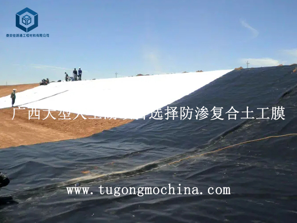 广西大型人工湖项目选择防渗土工膜