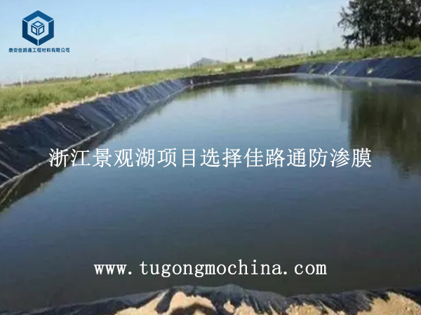 浙江景观湖项目选择佳路通防渗膜 浙江景观湖项目选择佳路通防渗膜