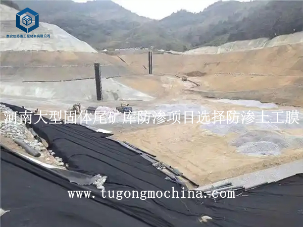 河南大型固体尾矿库防渗项目选择防渗土工膜