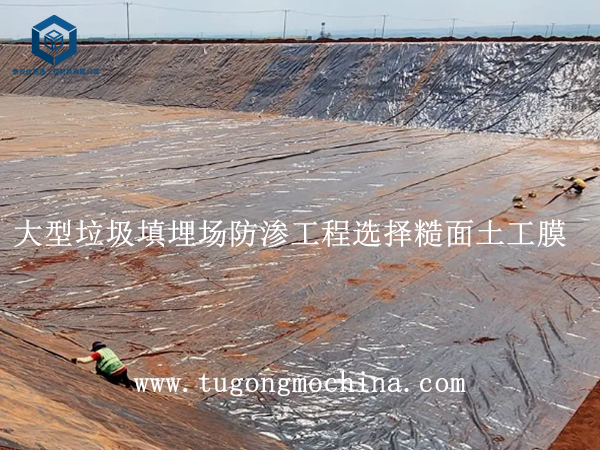 大型垃圾填埋场防渗工程选择糙面土工膜
